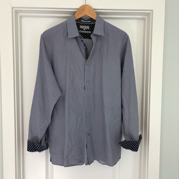 Ted Baker Flip Cuff Collard Long Sleeve Dress Shirt Size XXL - Picture 1 of 8